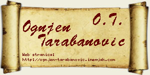 Ognjen Tarabanović vizit kartica